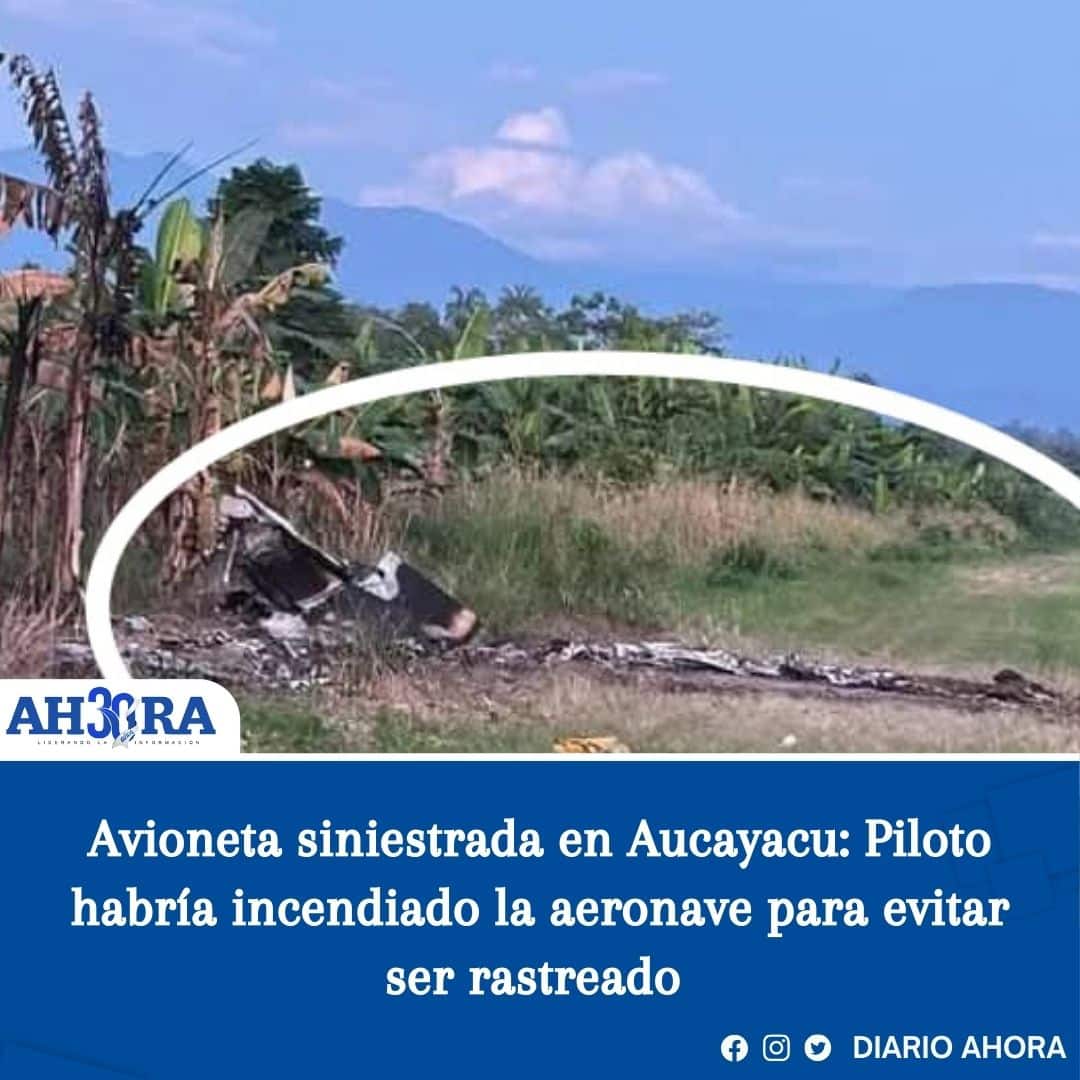 Avioneta siniestrada en Aucayacu: Piloto habría incendiado la aeronave para evitar ser rastreado