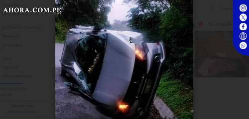 Accidente de vehículo oficial en Oxapampa involucra a altos funcionarios de salud
