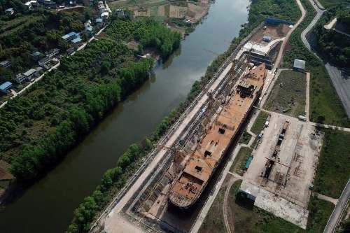 China está construyendo una réplica a tamaño real del Titanic para atraer turistas