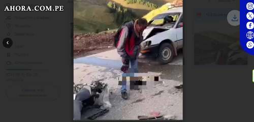 Grave accidente en Huánuco deja a motociclista herido