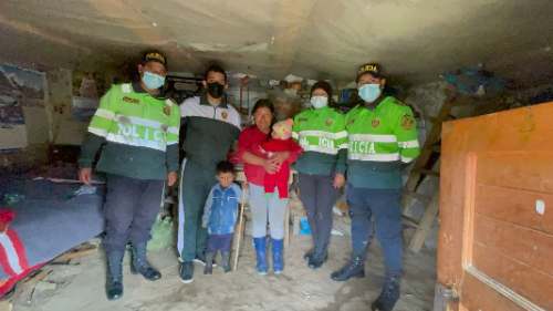 Humilde madre de familia fue socorrida con víveres