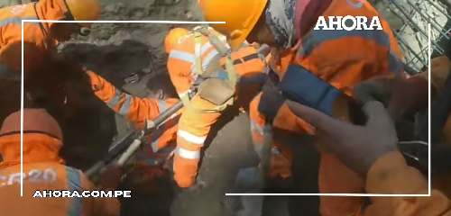 Tres trabajadores de la empresa china CR20 casi pierden la vida tras ser enterrados con toneladas de tierra 