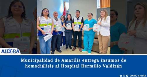 Municipalidad de Amarilis entrega insumos de hemodiálisis al Hospital Hermilio Valdizán