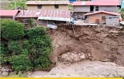 Lluvias intensas provocan erosión y afectan vivienda en Yanacancha, Pasco