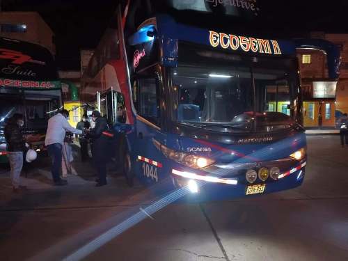 Diresa realiza operativos en terminal terrestre Cerro de Pasco