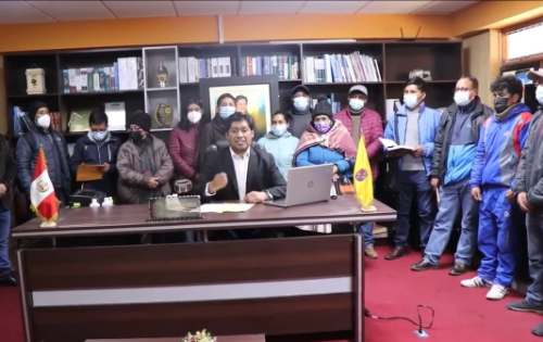 Alcalde de Pasco solicita recursos al gobernador para ejecución de obras