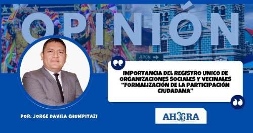 IMPORTANCIA DEL REGISTRO UNICO DE ORGANIZACIONES SOCIALES Y VECINALES