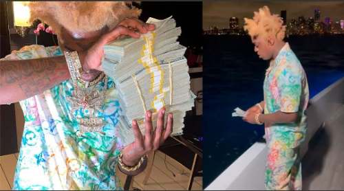 El rapero Kodak Black lanza miles de dólares al mar