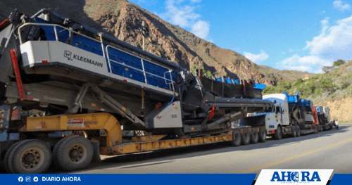 Llega planta chancadora a Huánuco 