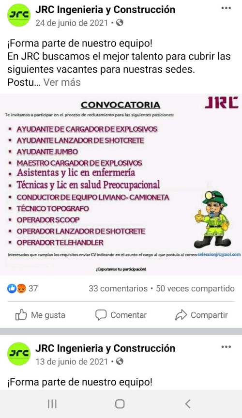 Estafan a universitaria con falsa convocatoria de trabajo en empresa minera JRC
