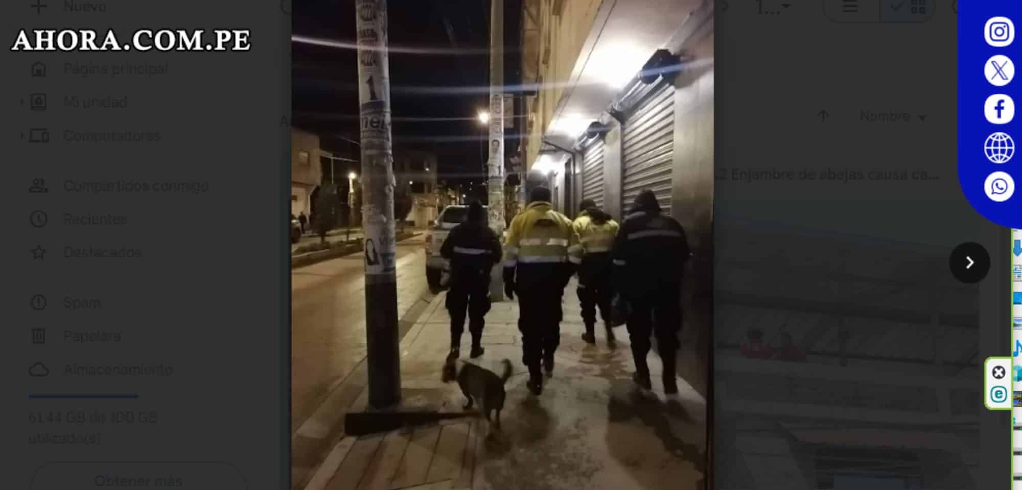 Motociclista embiste a cuatro serenos en Chaupimarca durante patrullaje