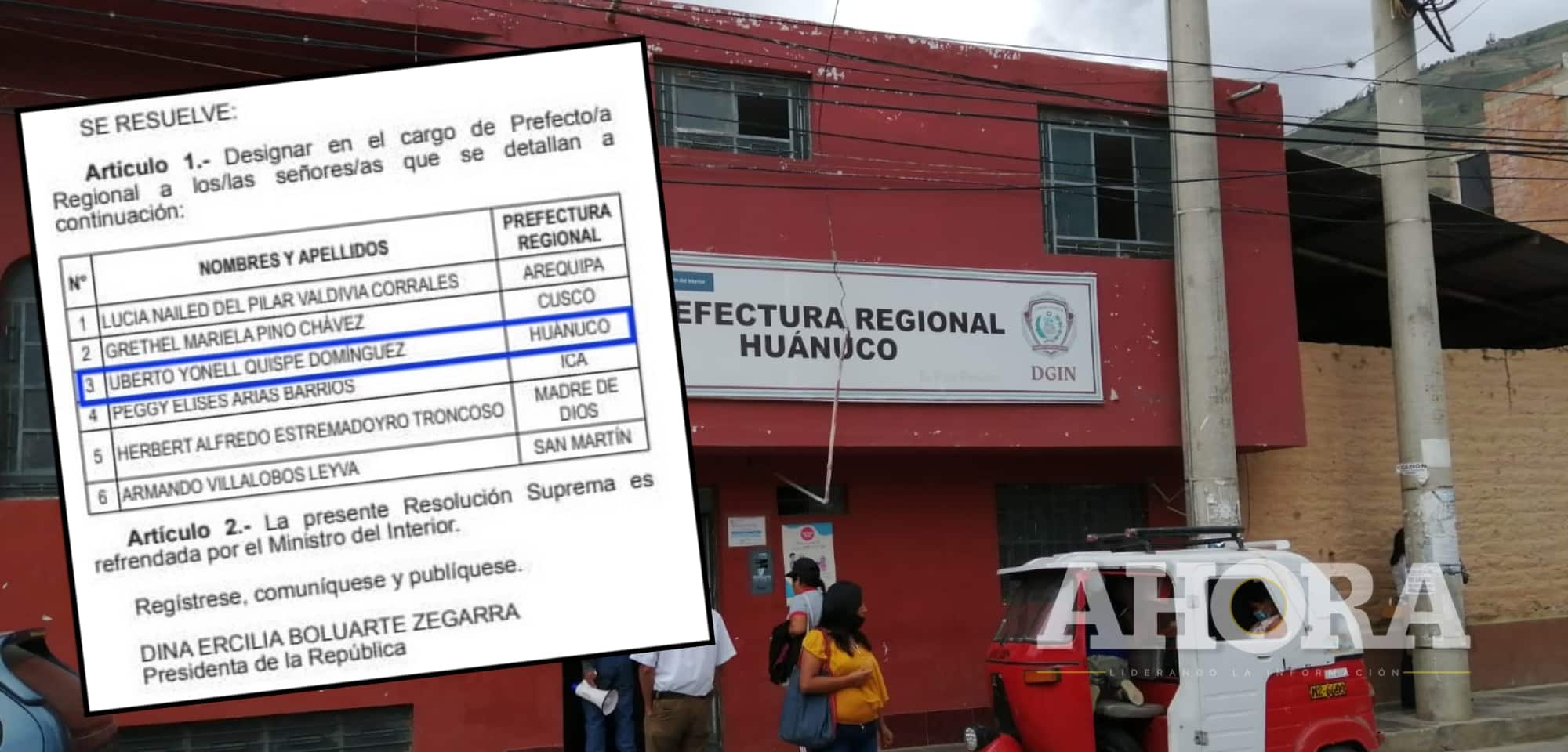 Designan a Uberto Yonell Quispe Domínguez como Prefecto Regional de Huánuco