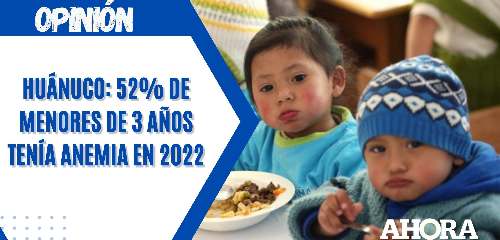 Huánuco: 52% de menores de 3 años tenía anemia en 2022