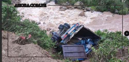 Camión con guano se precipita a río en Yanahuanca: Dos heridos graves
