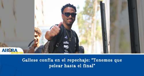 Gallese confía en el repechaje: “Tenemos que pelear hasta el final”