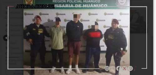 Desarticulan 'Los Malditos de Jactay' por hurto agravado en Huánuco