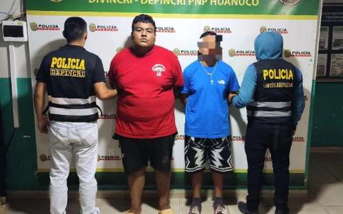 Detienen a ex trabajador acusado de extorsionar a comerciante con apoyo de un menor en Huánuco