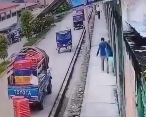 Hurto a comerciante en Huánuco quedó registrado por cámaras de seguridad