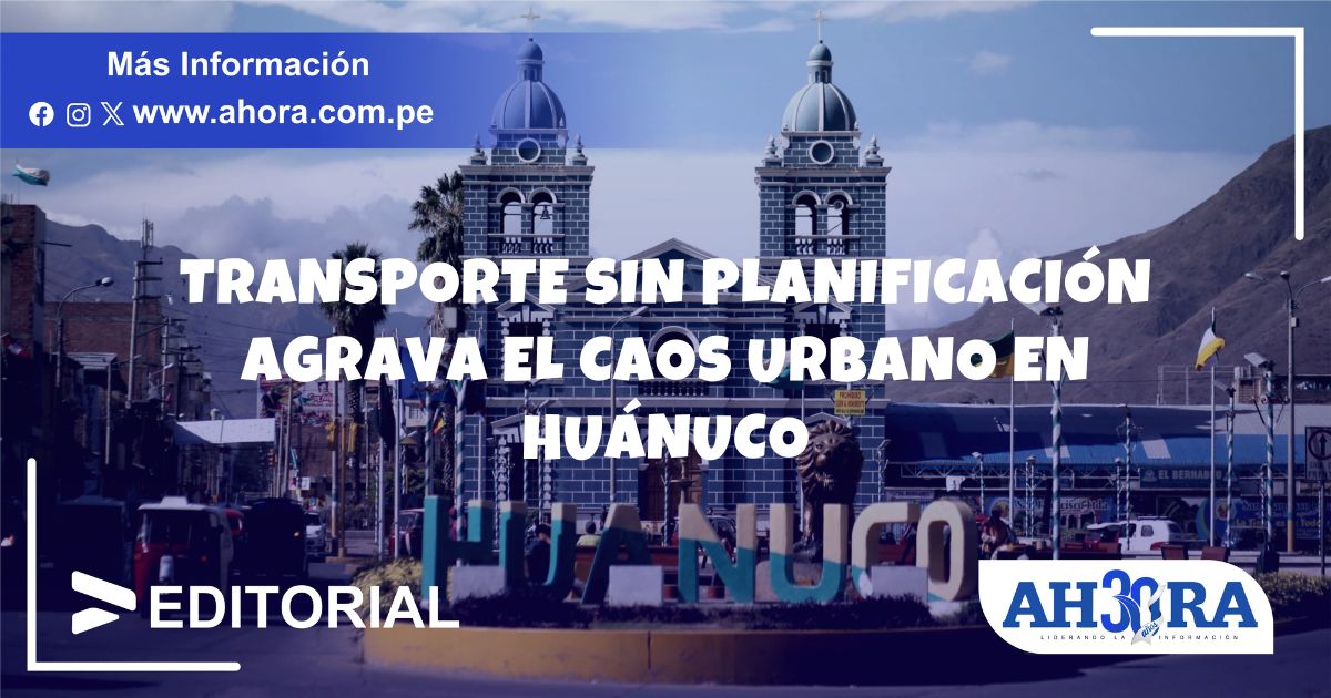 Transporte sin planificación agrava el caos urbano en Huánuco