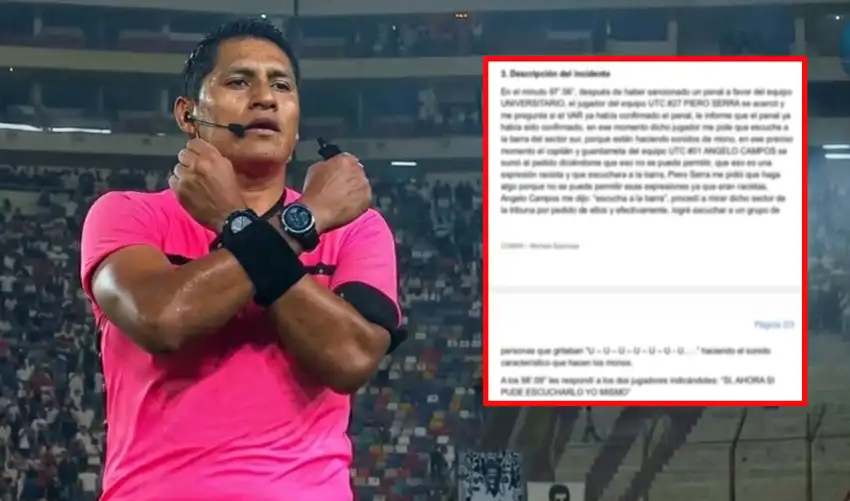 Árbitro reporta presuntos actos racistas en el Monumental