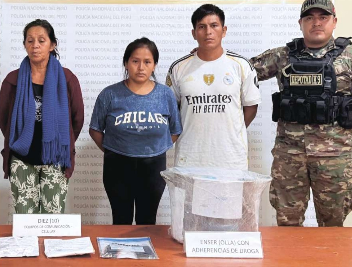 Tráfico de drogas: Tres investigados son vinculados en red de acopio y distribución