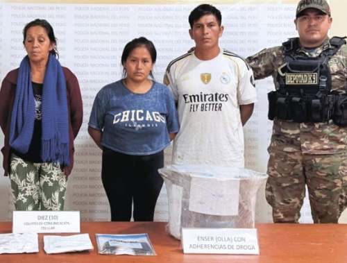Tráfico de drogas: Tres investigados son vinculados en red de acopio y distribución