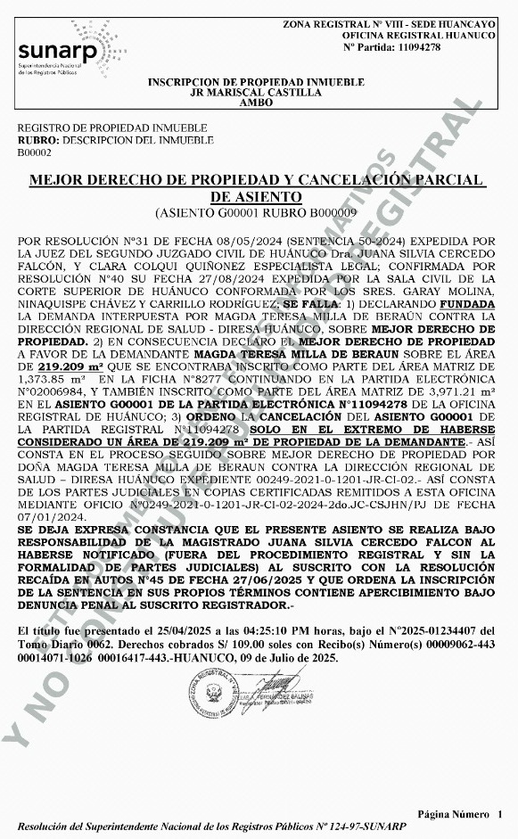 Sentencia judicial mutila el terreno del hospital de Ambo y confirma negligencia técnica