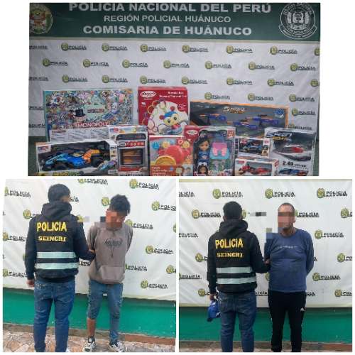 Caen “Los Jugueteros”: capturan a dos tras robo de mercadería valorizada en mil soles
