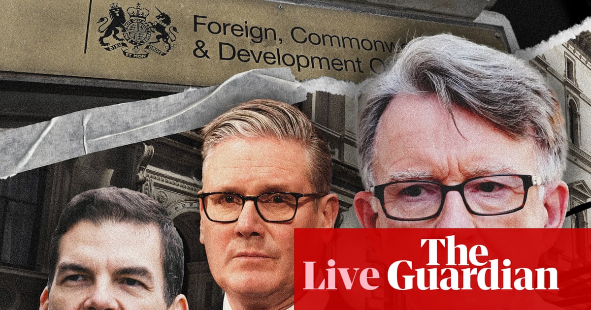 Defensa de Starmer: Ministro tacha de inaceptable revelación de Mandelson