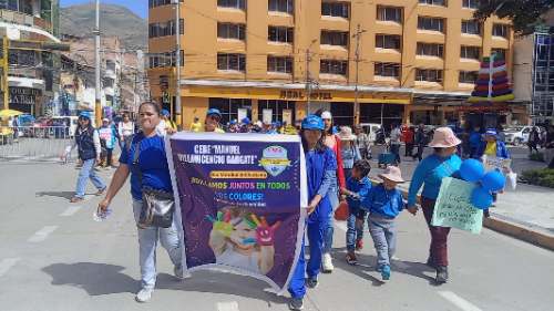 CEBE Manuel Villavicencio realiza pasacalle por el Día del Autismo