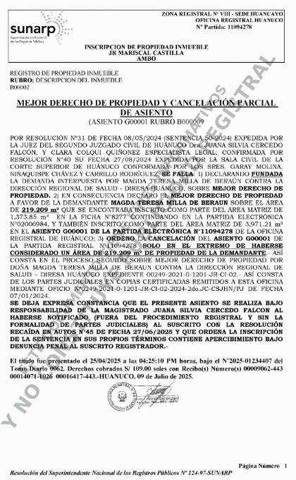 Procuraduría regional denuncia a jueza por prevaricato tras demolición de centro de salud en Ambo