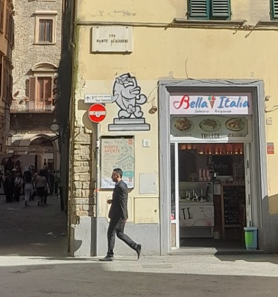 Vía Dante Alighieri en Firenze.