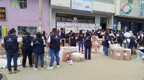 Retraso en recepción de actas votadas genera congestión en la ODPE Huánuco