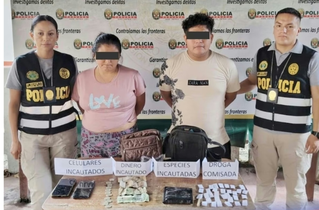 Pena suspendida para pareja intervenida con droga cerca de colegio en Tingo María