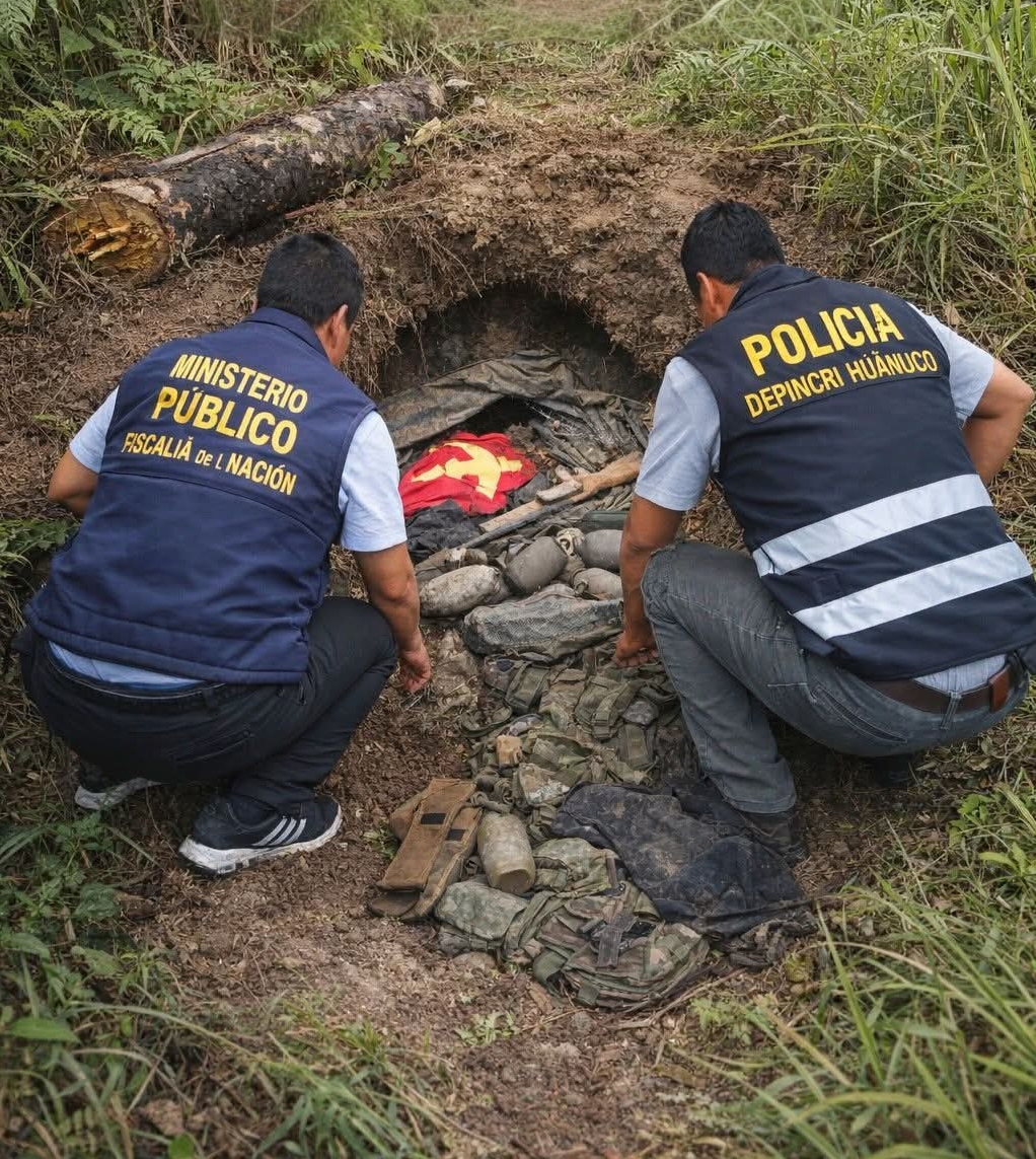Hallan caleta con presunto material de Sendero Luminoso en zona rural de Aucayacu