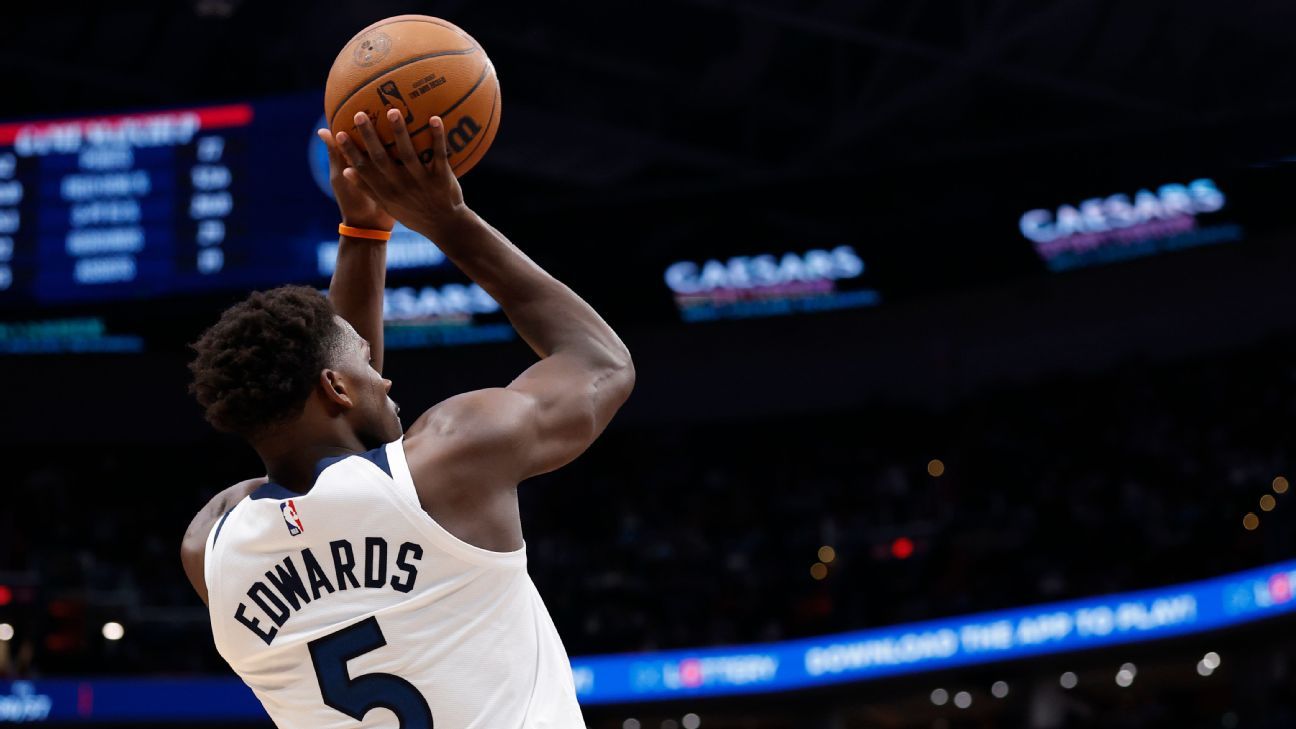 Lesión deja a Edwards fuera de carrera por premios NBA