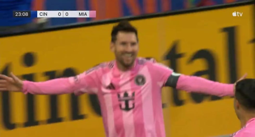 Messi abre el marcador para Inter Miami ante Cincinnati
