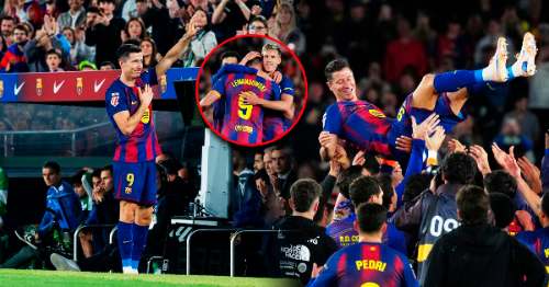 Robert Lewandowski se despide del Barcelona en su último partido con emotiva despedida