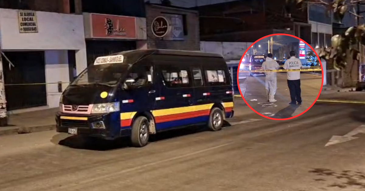 Extorsionadores asesinan a chofer de combi en feroz balacera en Comas