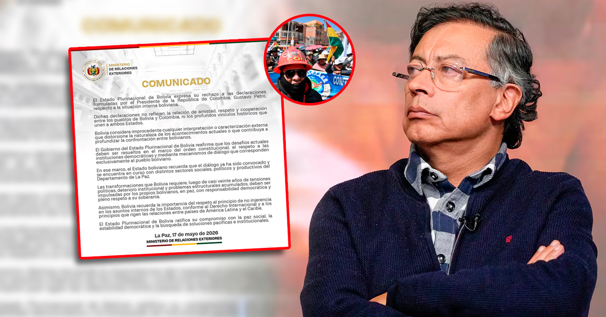 La Cancillería de Bolivia rechaza declaraciones del presidente colombiano Gustavo Petro sobre la crisis en Bolivia