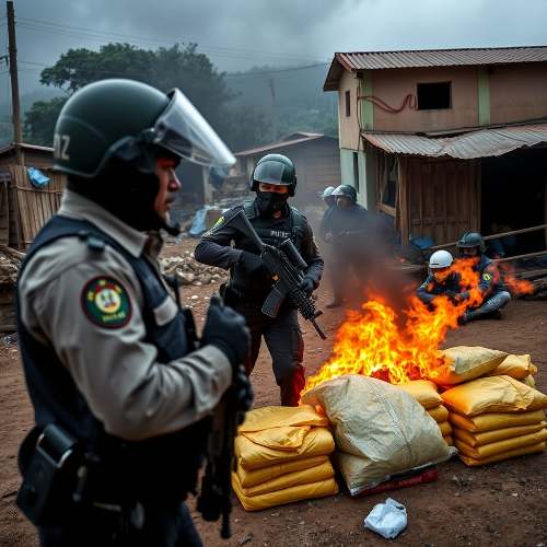 Dirandro destruye dos presuntos laboratorios de cocaína en Huánuco y Pasco