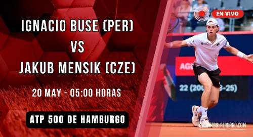Ignacio Buse vs Mensik en vivo: Sigue al peruano en ATP Hamburgo