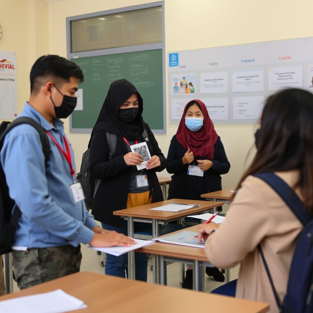 Colegio de Aplicación de la UNHEVAL implementa carnés con QR para controlar ingreso