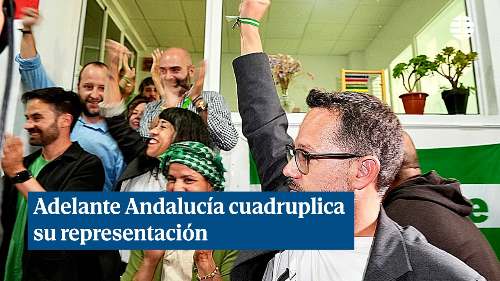 Adelante Andalucía cuadruplica escaños y quita mayoría al PP