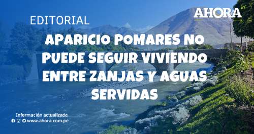 Aparicio Pomares no puede seguir viviendo entre zanjas y aguas servidas