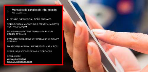 INDECI desmiente alerta de sismo de magnitud 8.7 que provocó alarma