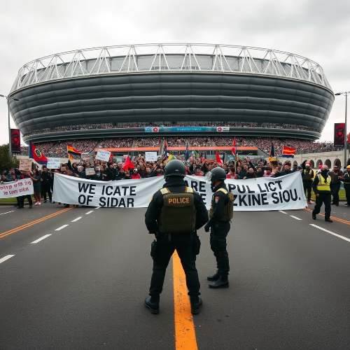 Miles de maestros bloquean acceso al estadio Azteca a dos días del inicio del Mundial 2026