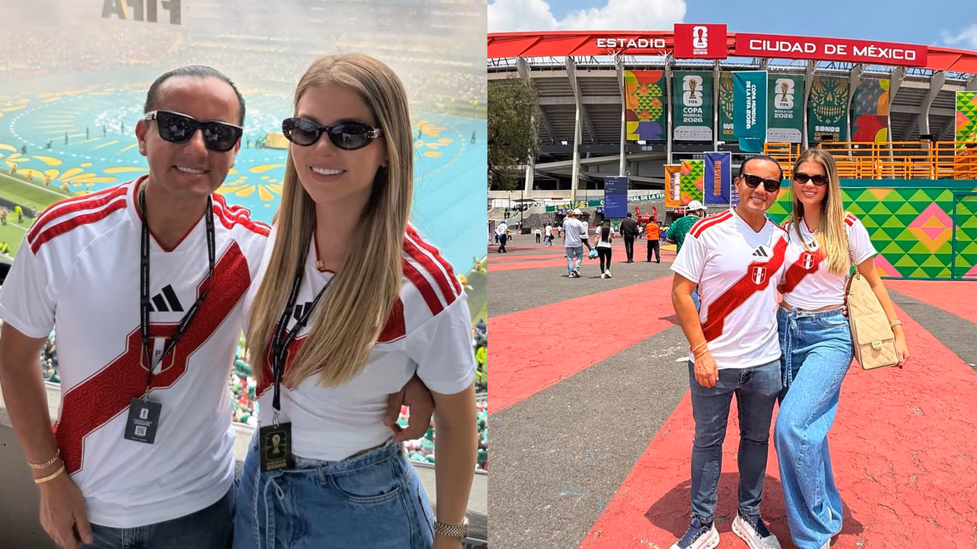 Brunella Horna y Richard Acuña asistieron a la inauguración del Mundial 2026 en México