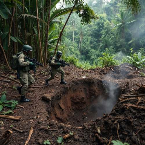 Comando Especial del Vraem destruye dos pozos de maceración con cinco toneladas de hoja de coca