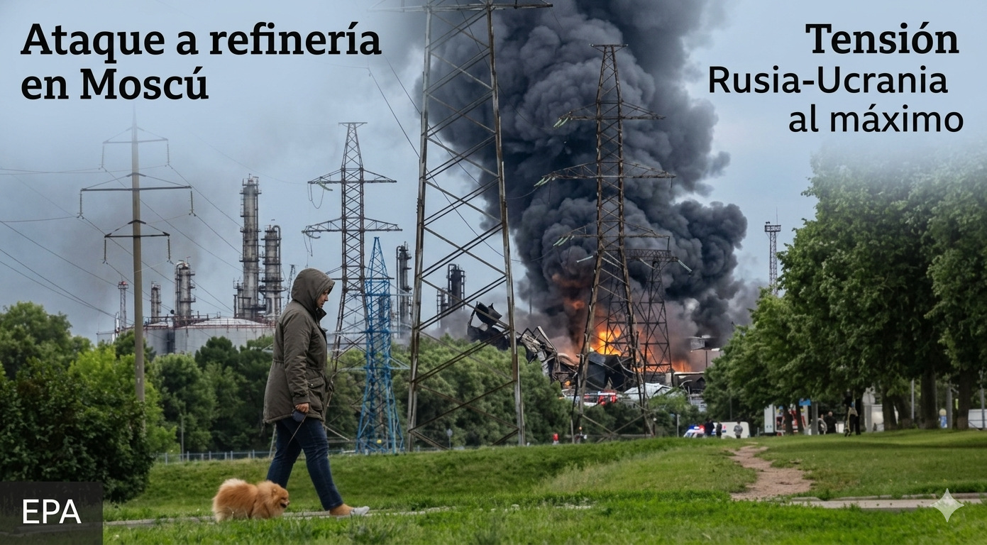 Ataque a refinería en Moscú eleva tensión entre Rusia y Ucrania